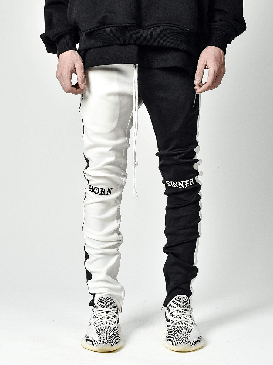 Jeans Half Black Half White
